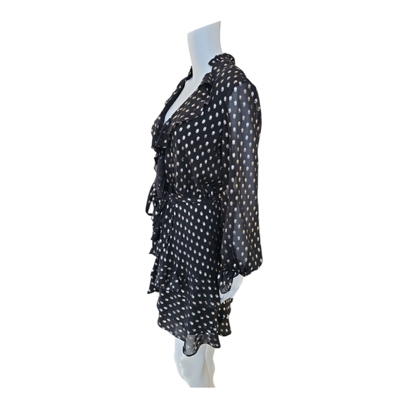 Bardot Metallic Dot Shirt Dress 8/Medium NWT - Picture 4 of 9